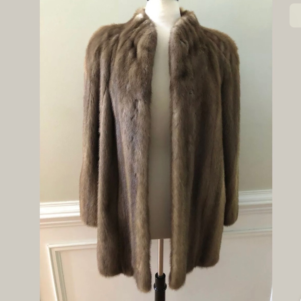 AVANTI 3/4 Length Pastel Saga Mink Coat Stroller